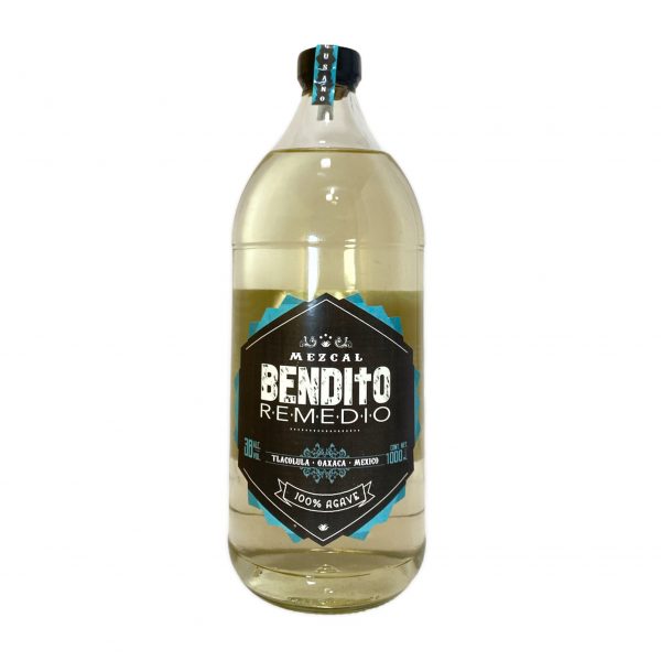 Mezcal ARTESANAL Bendito Remedio ESPADÍN con GUSANO 38º Tlacolula Oaxaca 1000 ml